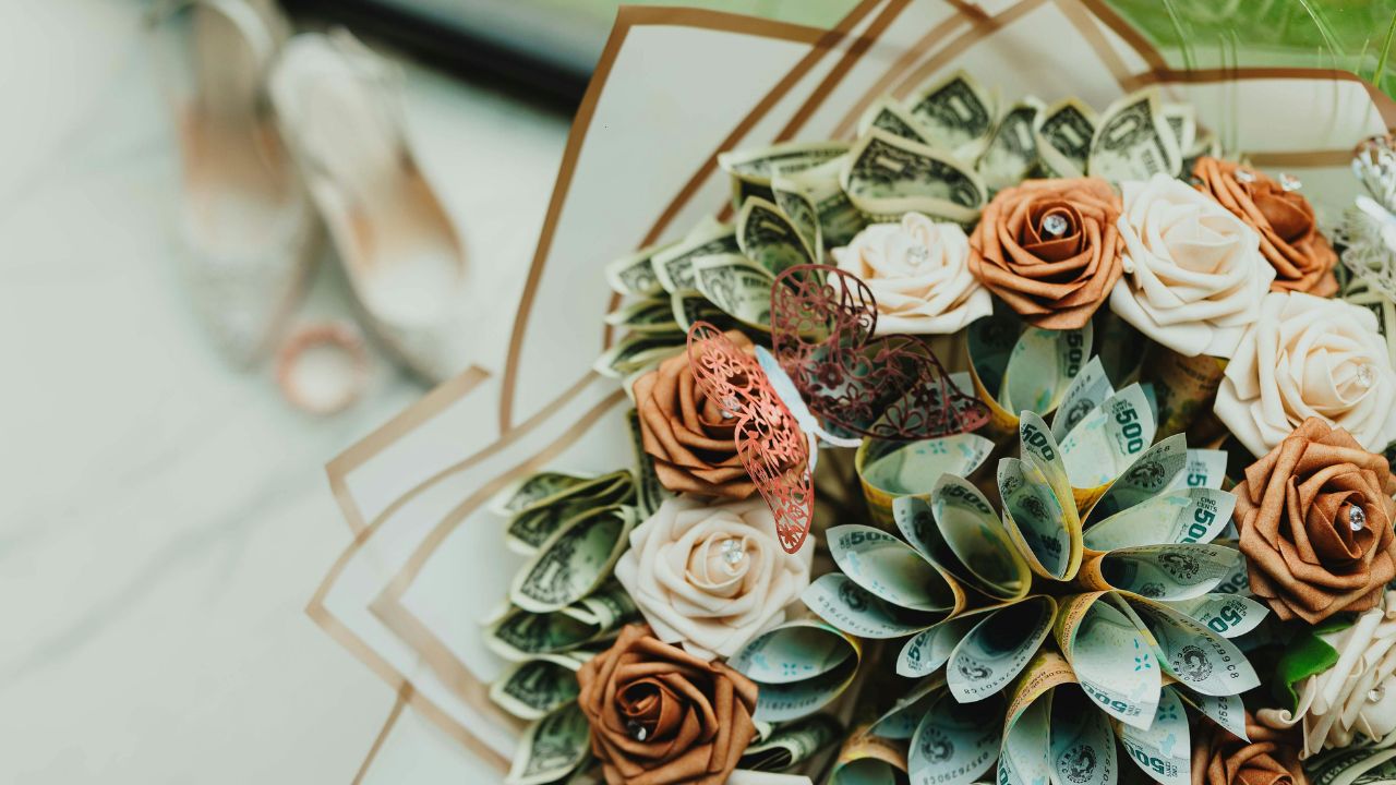 Bouquet of Roses and Money