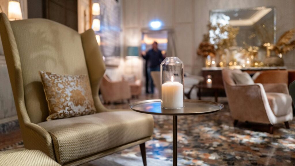 Creating Comfort with a Bench with Sheepskin