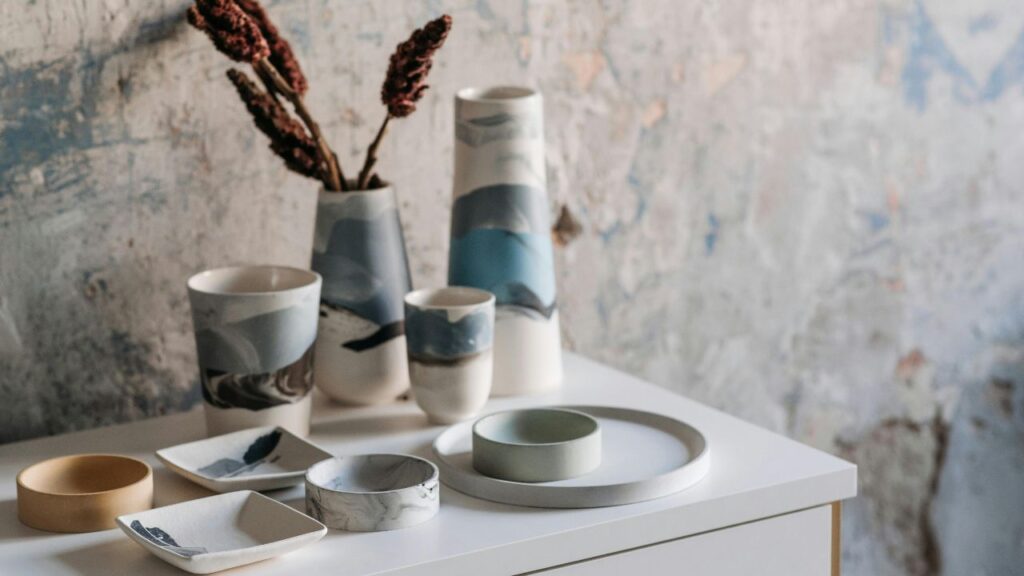 Adding Blue and White Pottery and Ceramic Accents