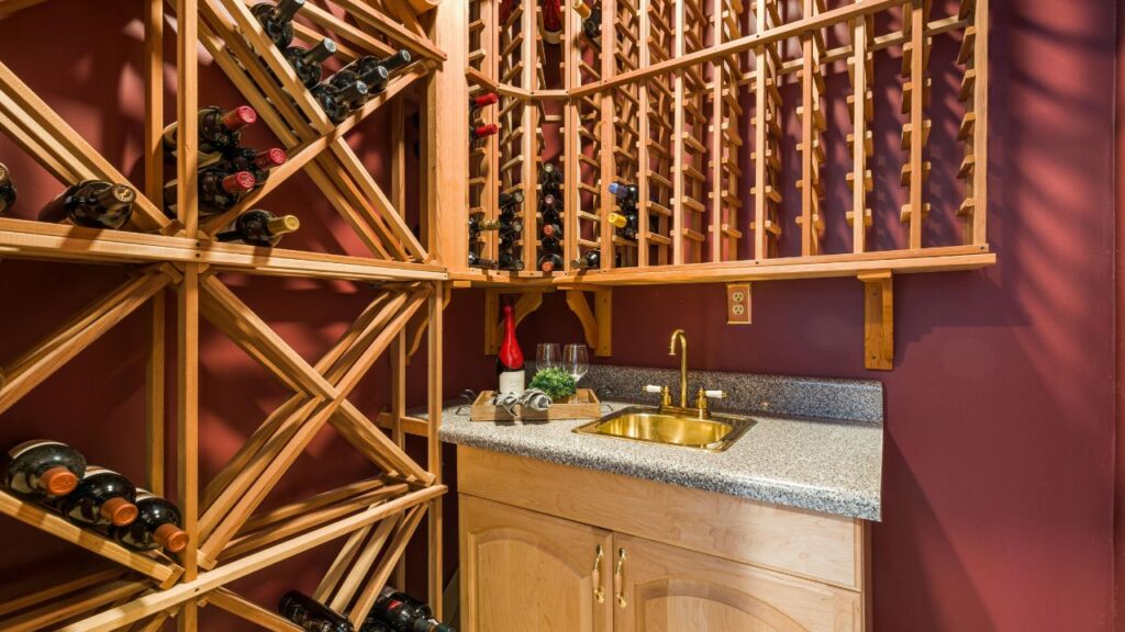 Red Wine Rack with Temperature Control