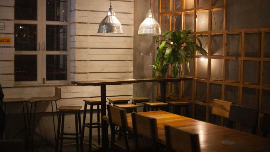 Industrial-Style Slate Bar Table with Metal Legs