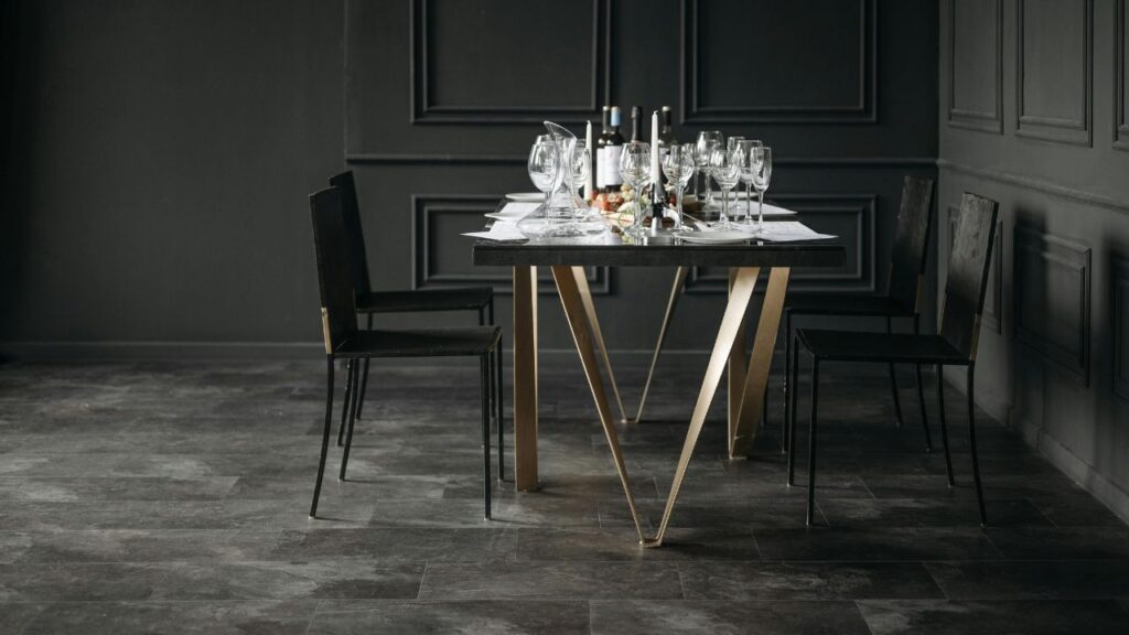 Compact Slate Bar Table for Small Spaces