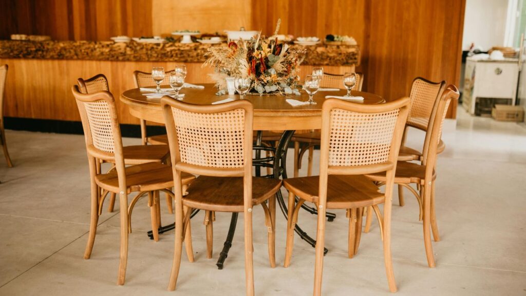 Farmhouse Table with Bench and Chairs