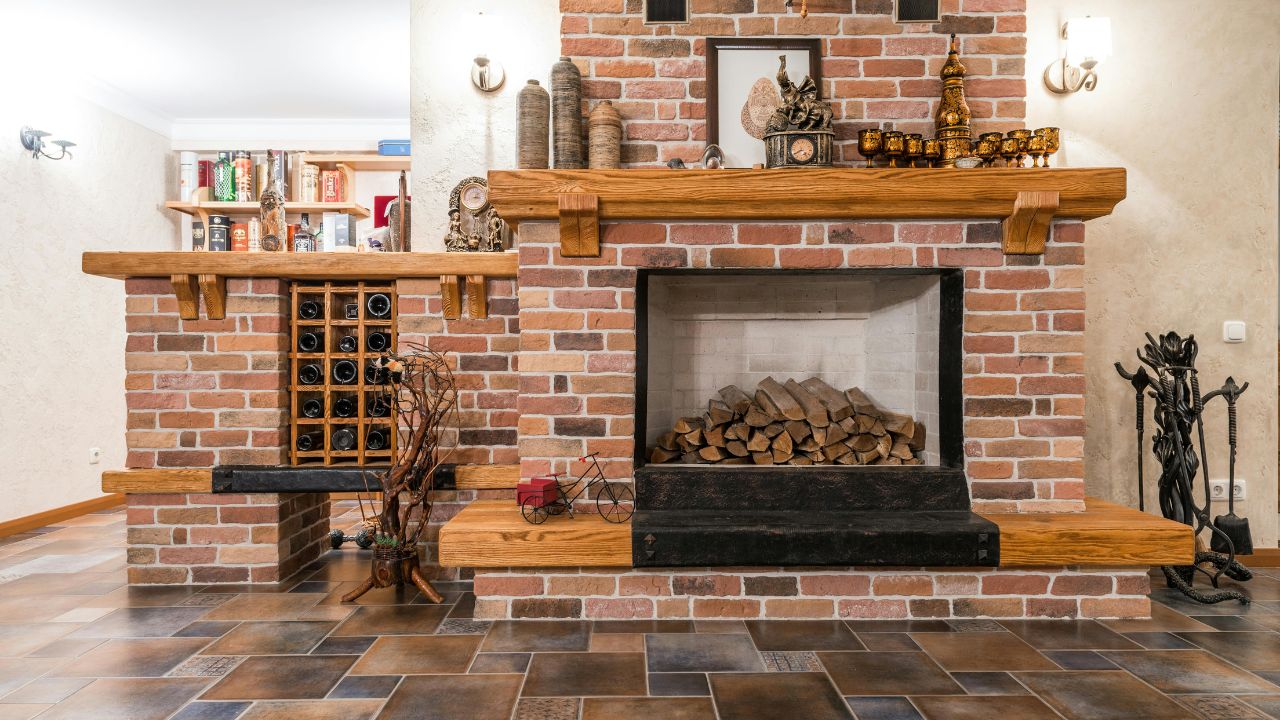 German Smear Fireplace